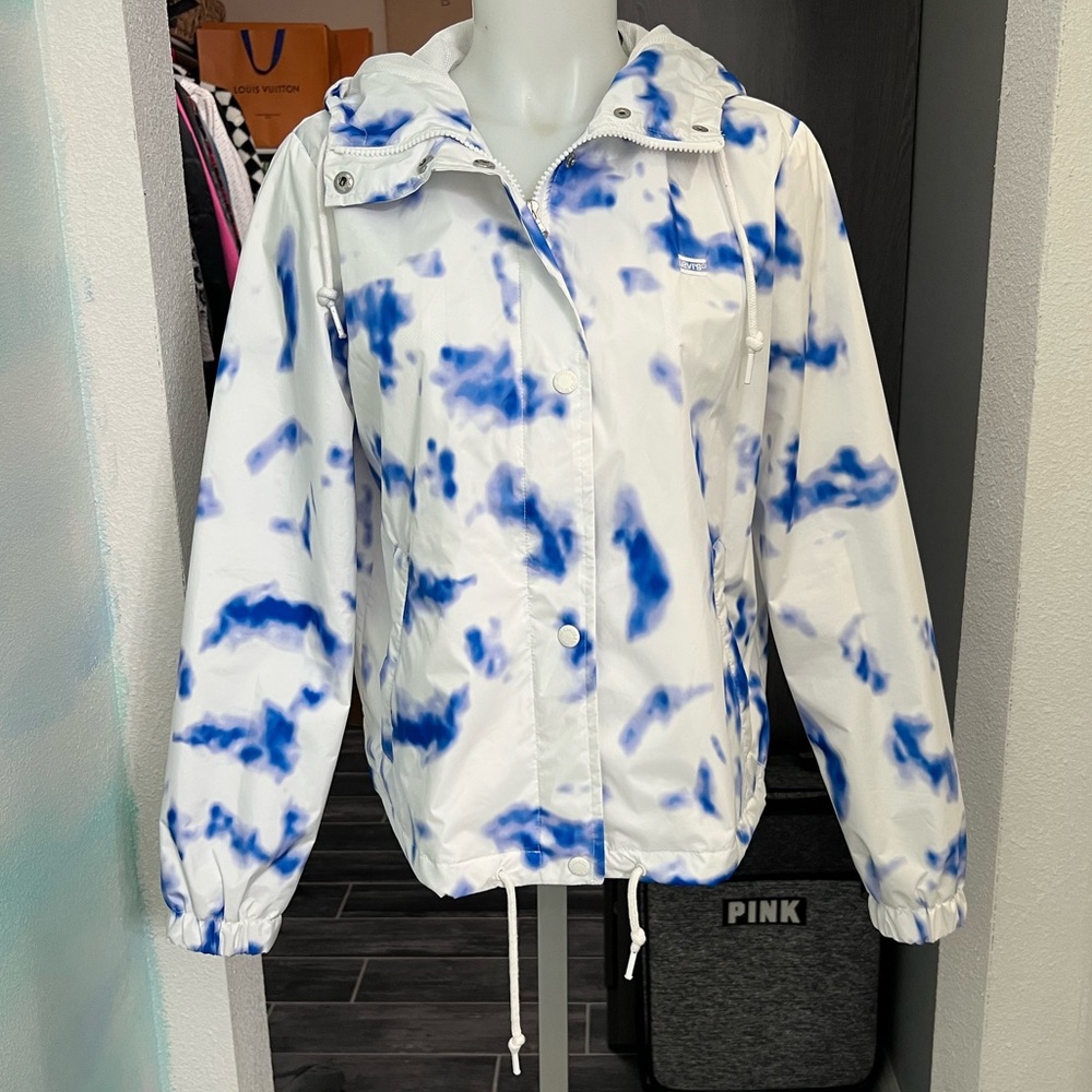 Levi’s Blue and White Windbreaker Jacket